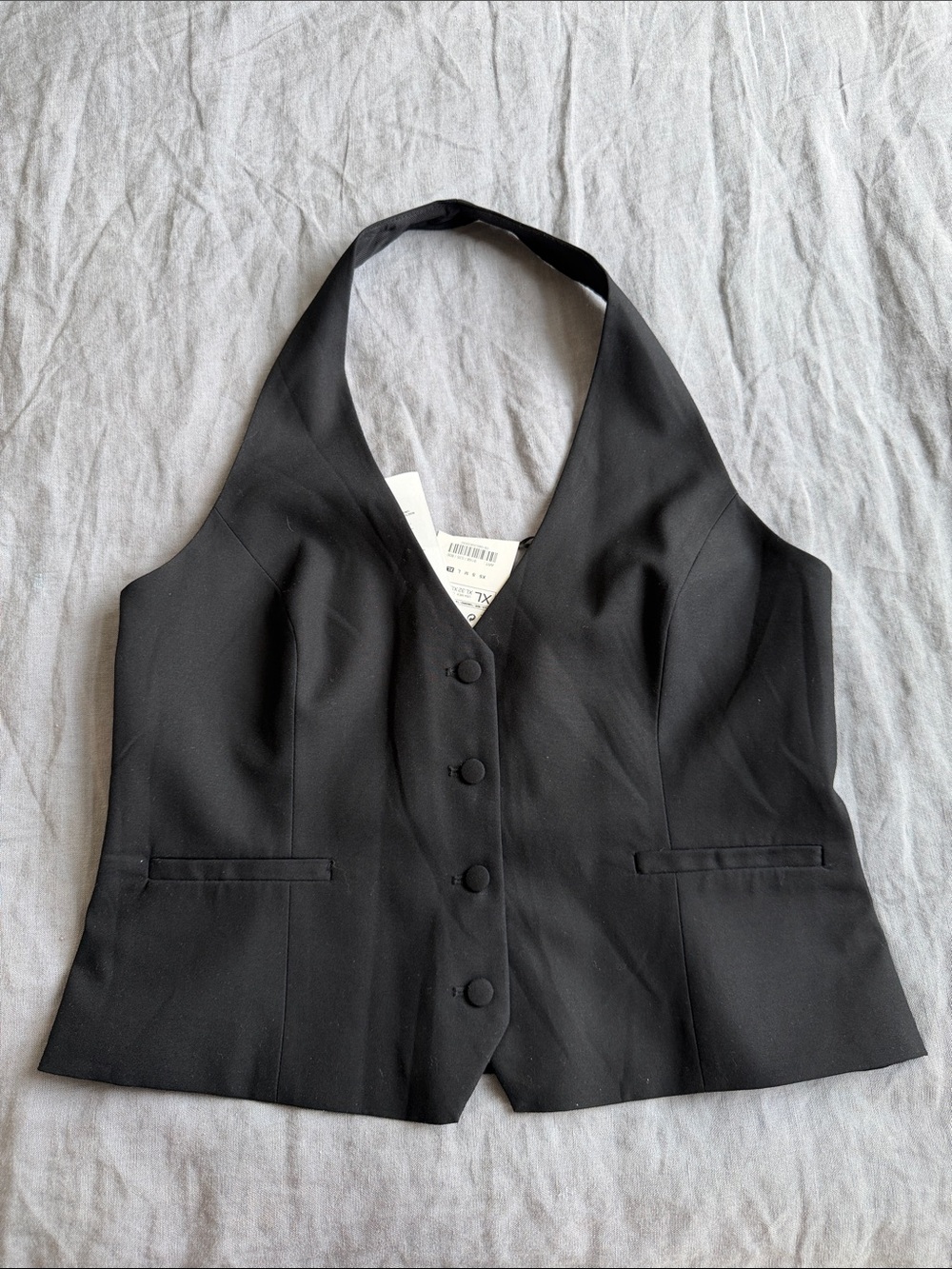 NWT Zara Black Halter Vest Top